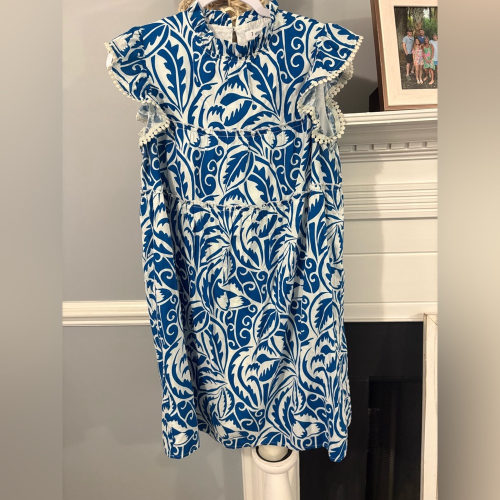 THML Blue and White woman’s small dress